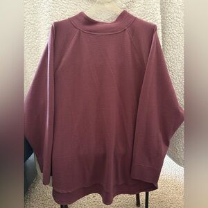 Ava & Viv Mockneck Long-sleeved Mauve Sweatshirt